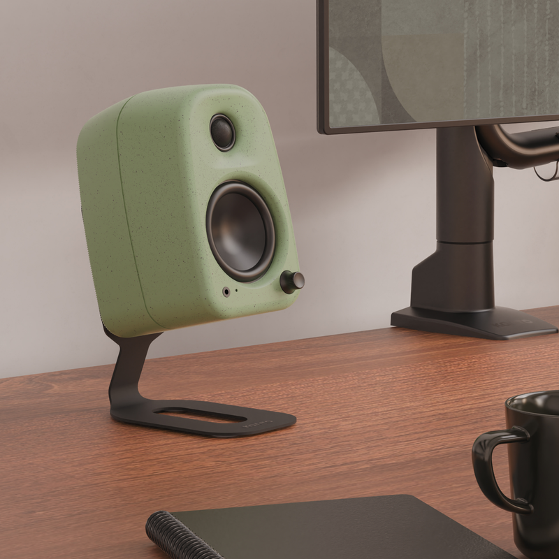 Kanto uki 100 w desktop speakers with bluetooth, USB-c, headphone out &ndash; matte green, pair-null