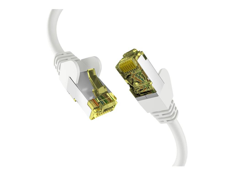 Efb-elektronik / patch cable / rj-45 (m) to rj-45 (m) / 50 m / 6 mm / s/ftp, pimf / cat 6a / booted, halogen-free, molded, stranded, anti-kink sleeve, up to 10GBps data transfer rate, pin assignment: 1:1 / white-null