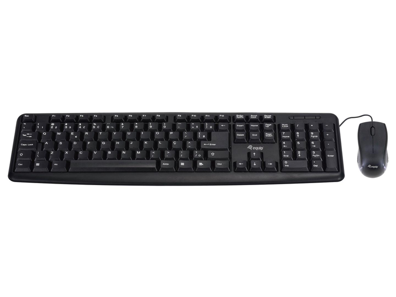 Equip life - keyboard and mouse set - USB - portuguese - black, , medium-null