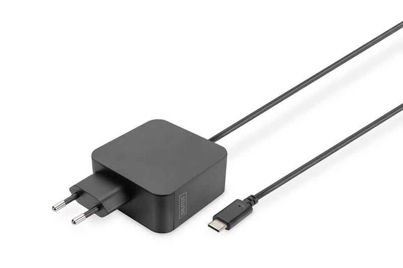 Digitus da-10071 65w USB-c pd3.0 notebook charger 5-20v up to 3.25a with 1.2m cable black-null