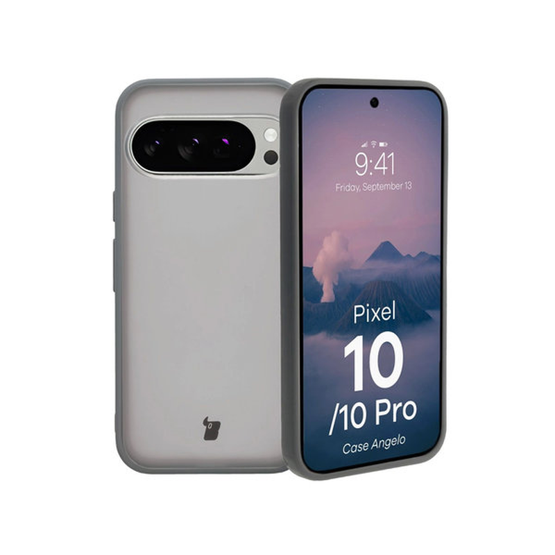 Bizon case angelo google pixel 10 / 10 pro smoky with grey frame, , medium-null