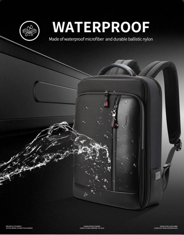Bopai primo microfiber business expandable laptop backpack, , medium image number null