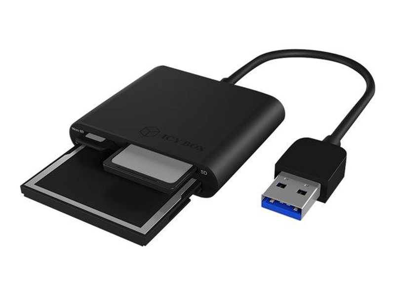 Raidsonic icy box ib-cr301-u3 / card reader (cf i, sd, cf, microsd, sdhc, sdxc, sdhc uhs-i, sdxc uhs-i) / USB 3.0, , medium-null