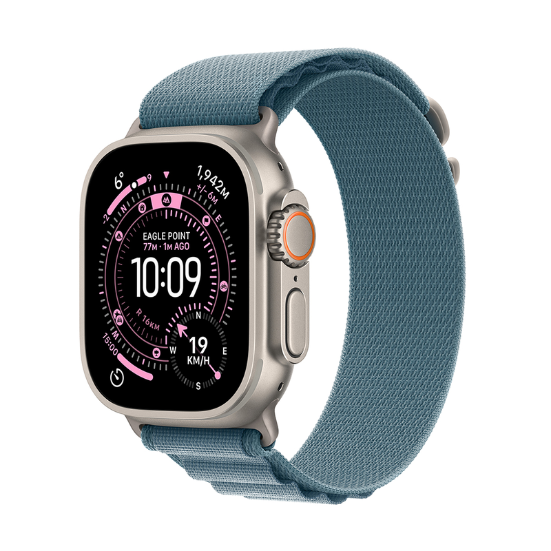 Apple watch ultra 3 GPS + cellular 49mm titanium case with light blue alpine loop - s-null