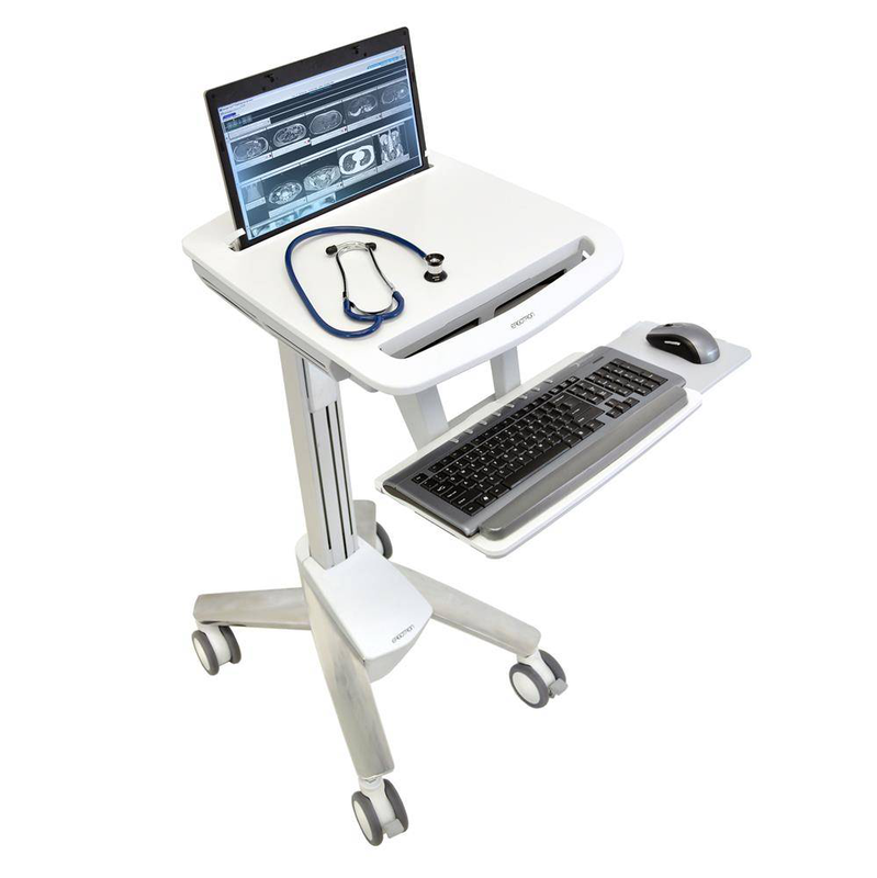Ergotron styleview sv40 non-powered emr laptop cart sv40-6100-0 sit-stand up to 17.3" grey-null