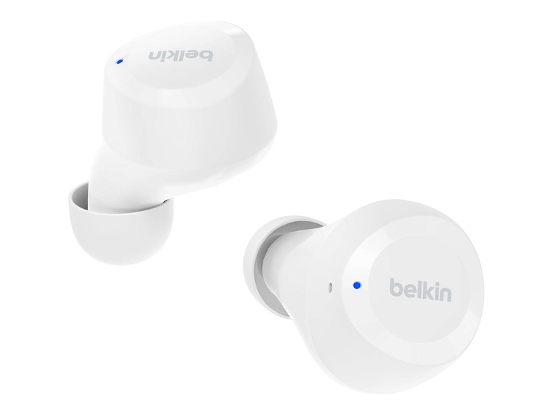 Belkin soundform bolt true wireless earbuds auc009btwh 6mm drivers bluetooth 5.2 ipx4 built-in mic white-null