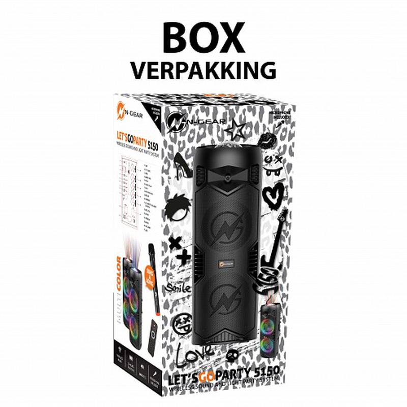 Product image: N-gear lets go party 5150 karaoke portable bluetooth speake, , medium-null