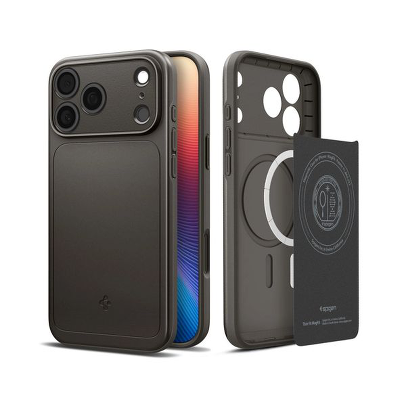 Spigen thin fit mag MagSafe apple iPhone 17 pro gunmetal, , medium-null