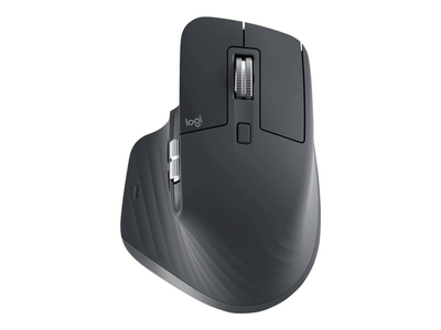 Logitech master series mx master 3s for business / mouse / ergonomic / right-handed / optical / 7 buttons / wireless / bluetooth / logitech logi bolt USB receiver / graphite, , medium