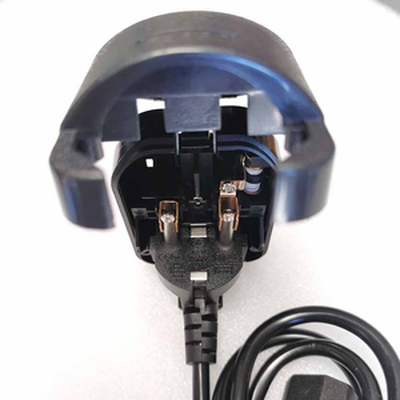 Pr-345 adaptor schuko 2pin to uk 13a fuse gr kabel, , medium