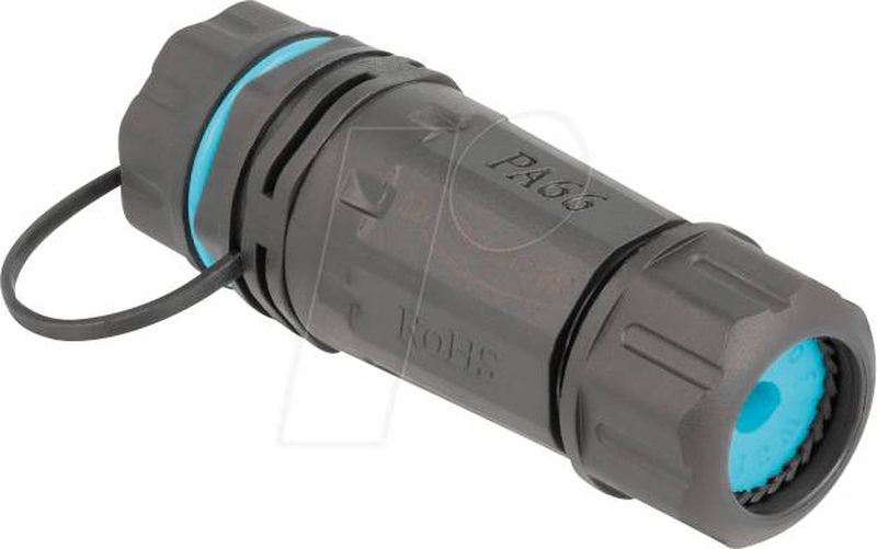 Delock rj45 to rj45 coupler cat.6a stp ip68 | black-null