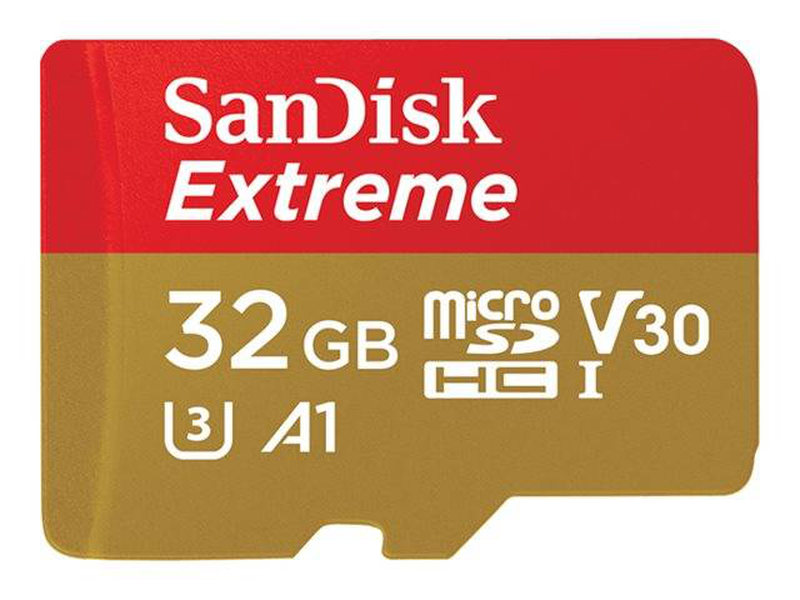Sandisk extreme / flash memory card (sd adapter included) / 32GB / a1 / video class v30 / uhs-i u3 / microsdhc uhs-i-null
