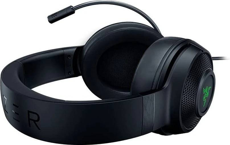 Razer kraken v3 x wired USB gaming headset rz04-03750300-r3m1 triforce 40mm 7.1 surround hyperclear mic chroma black-null