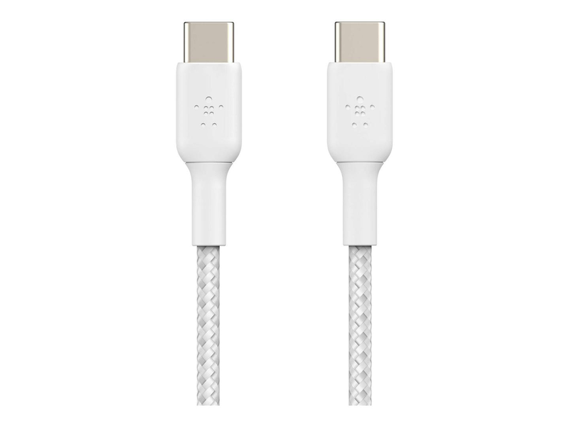 Belkin boost charge / USB cable / 24 pin USB-c (m) to 24 pin USB-c (m) / USB 2.0 / 3 a / 1 m / USB power delivery (60w) / white (pack of 2), , medium-null