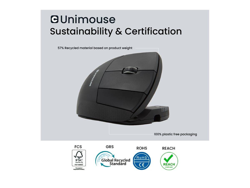 Contour unimouse / vertical mouse / ergonomic / right-handed / 7 buttons / wireless, , medium-null