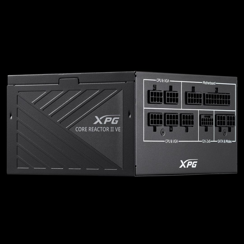 Xpg core reactor II ve 850w atx 3.1 psu 80+ gold cybenetics fully modular pcie 5.0 12v-2x6 black-null