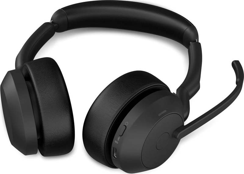 Jabra evolve2 55 uc stereo wireless headset bluetooth 5.2 link 380a USB-a anc Air comfort busylight black 25599-989-999-null