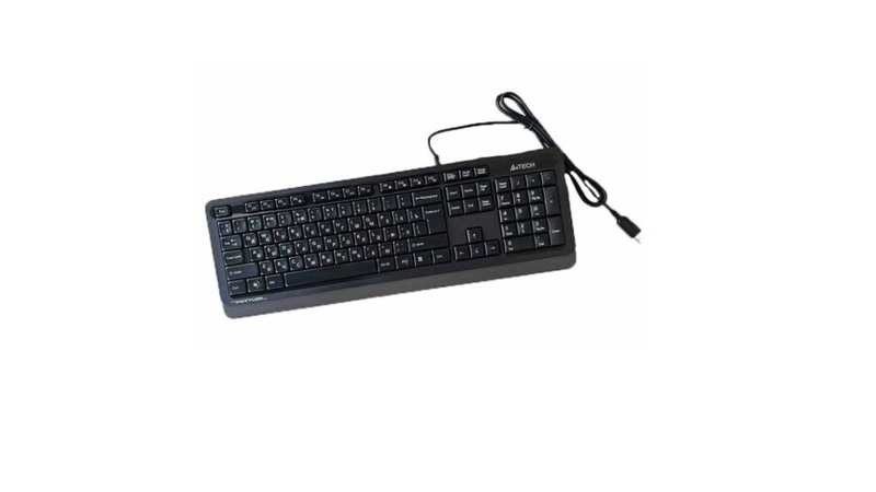 Product image: Fk10 russian fstyler sleek multimedia keyboard USB black a4 tech-null