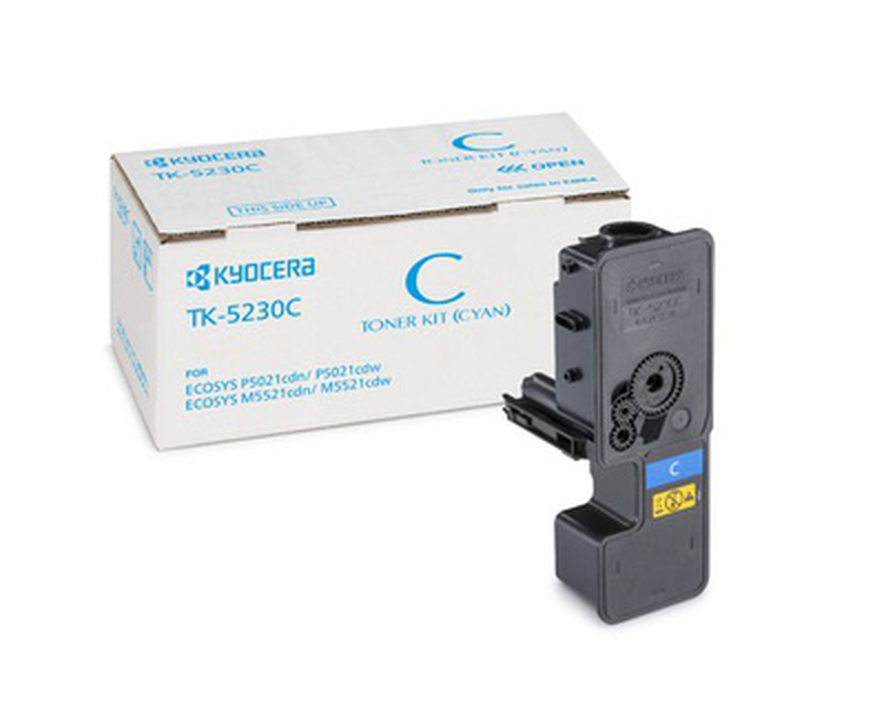 Kyocera tk 5230c - cyan - original - toner cartridge - for ecosys m5521cdn, m5521cdn/kl3, m5521cdw, m5521cdw/kl3, p5021cdn, p5021cdn/kl3, p5021cdw, , medium-null