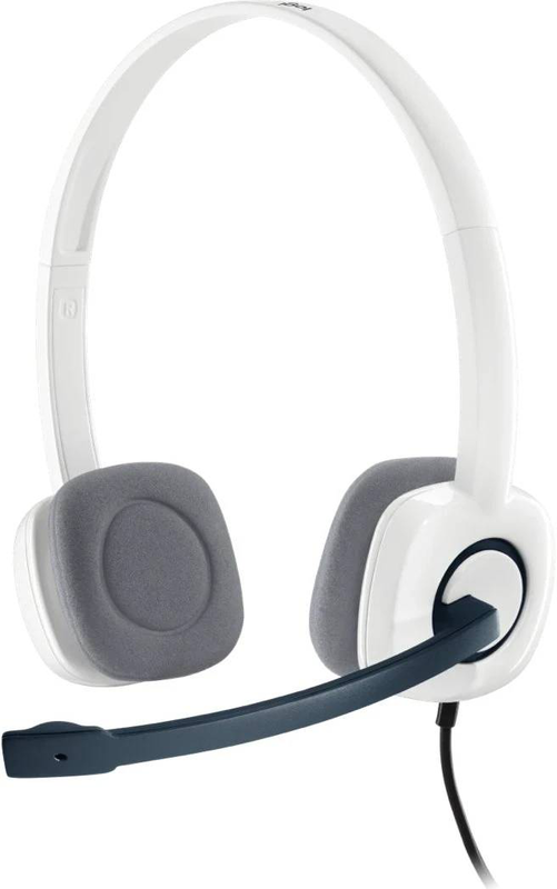 Logitech stereo headset h150 | dual 3.5mm | noise-cancelling mic | white, , medium-null