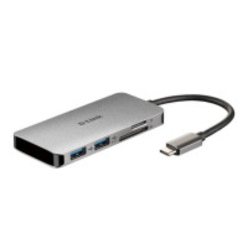 Dlink adapter 6-in-1 USB-c hub, , medium-null