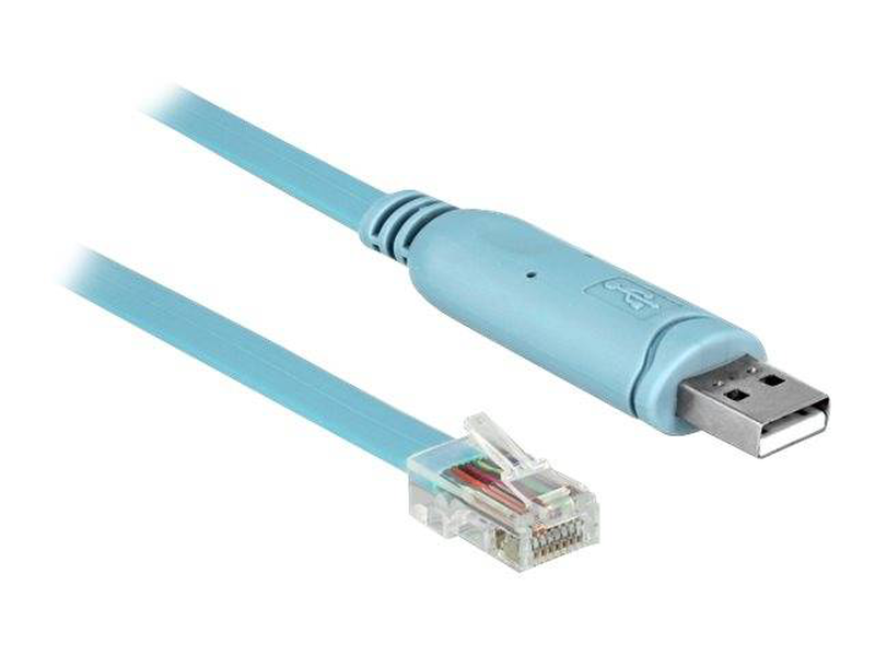 Delock / serial cable / USB (m) to rj-45 (m) / 3 m / eia-232 / blue, , medium-null