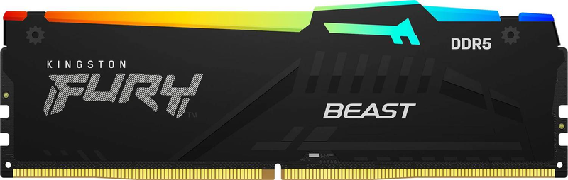 Kingston fury beast rgb black ddr5 32GB (1x32GB) 5600mt/s cl36 dimm memory kf556c36bbe2a-32 AMD expo intel xmp-null