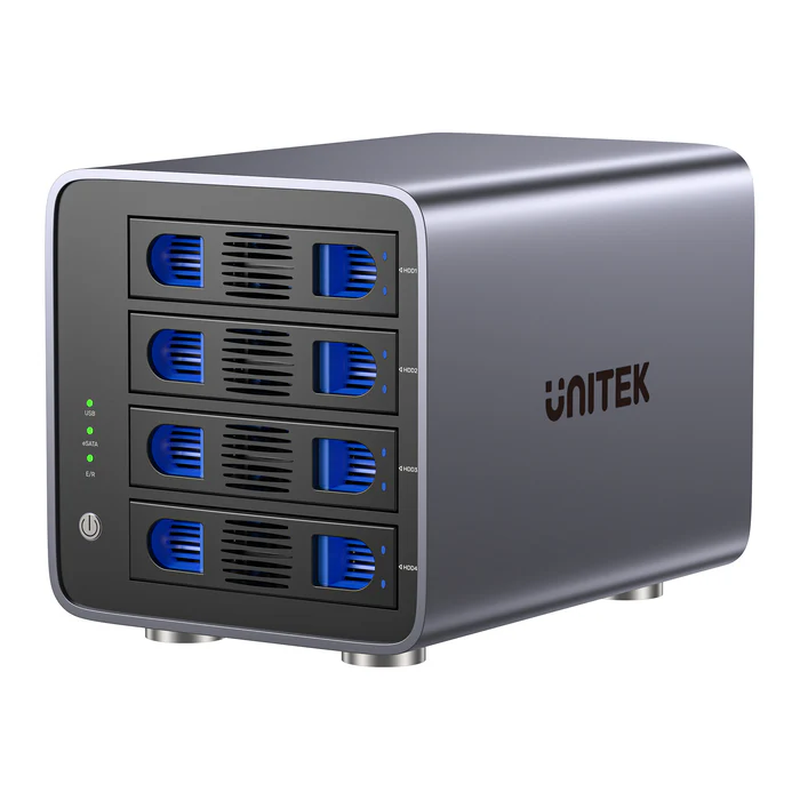 Unitek 4-bay external sata 2.5/3.5 HDD/SSD enclosure with raid USB-a s1301a, , medium-null