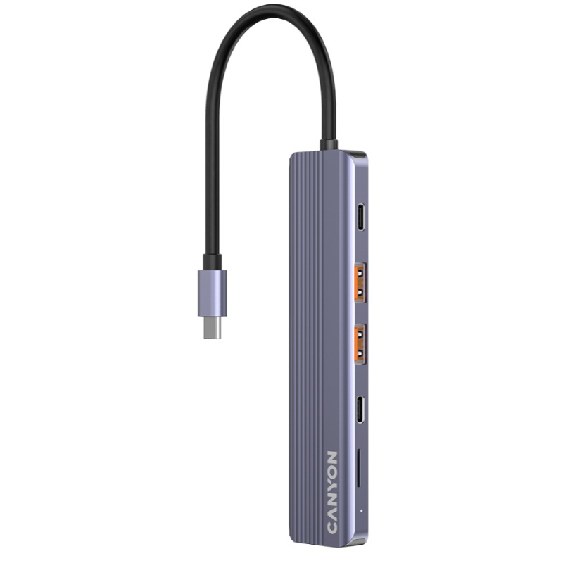 Canyon hub 6in1 4k USB-c - grey, , medium-null