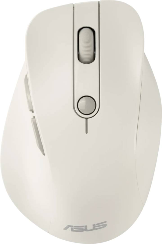 Asus md105 wireless mouse | milky white | bluetooth + 2.4GHz | up to 2400 dpi, , medium-null