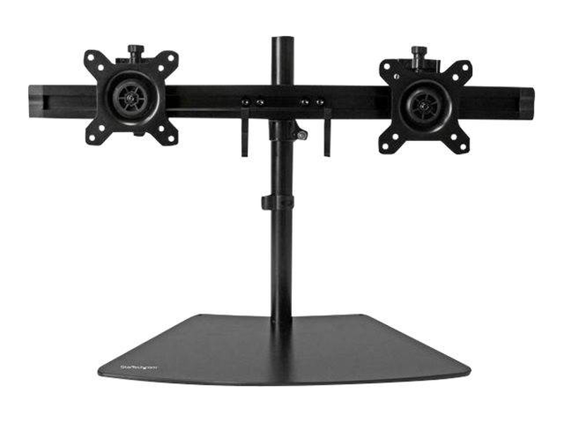 Startech.com armbarduo dual monitor desktop stand for two 12-24 inch displays 8kg crossbar tilt black-null