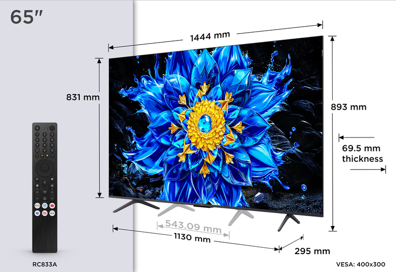 Tcl smart &tau;&eta;&lambda;&epsilon;ό&rho;&alpha;&sigma;&eta; 65" 4k QLED p8l (2026)-null