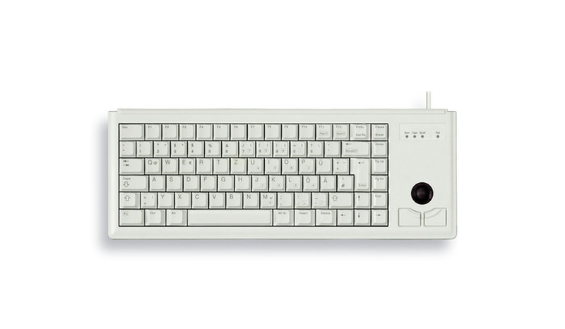 Cherry compact-keyboard g84-4400 - keyboard - ps/2 - german - light grey, , medium-null
