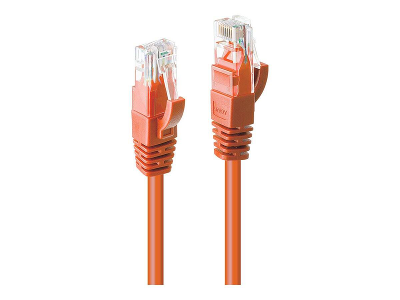 Lindy / patch cable / rj-45 (m) to rj-45 (m) / 3 m / utp / cat 6 / molded, snagless, stranded / orange-null