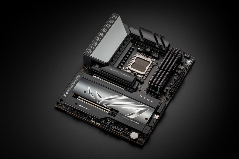 Asus rog crosshair x870e hero atx motherboard socket am5 AMD x870e ddr5 pcie 5.0 5x m.2 Wi-Fi 7 USB4 5GBe black-null