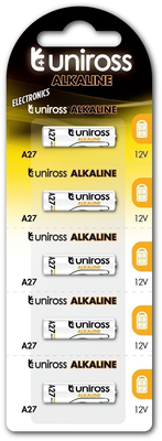 Uniross a27 alkaline micro battery (5pack), , medium