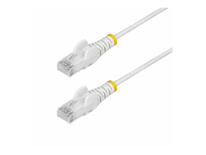 Startech.com 3m white slim cat6 ethernet cable, snagless, 28awg, lszh patch cable rj-45 (m) to rj-45 (m), , medium-null