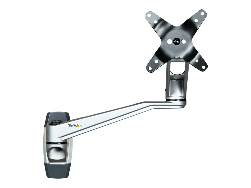 Startech  armwalldslp wall mount monitor arm single display up to 34in vesa articulating swivel tilt aluminum silver-null