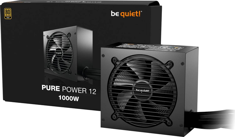 Be quiet! Pure power 12 1000w bp005eu atx 3.1 power supply 80 plus gold pcie 5.1 12v-2x6 black-null