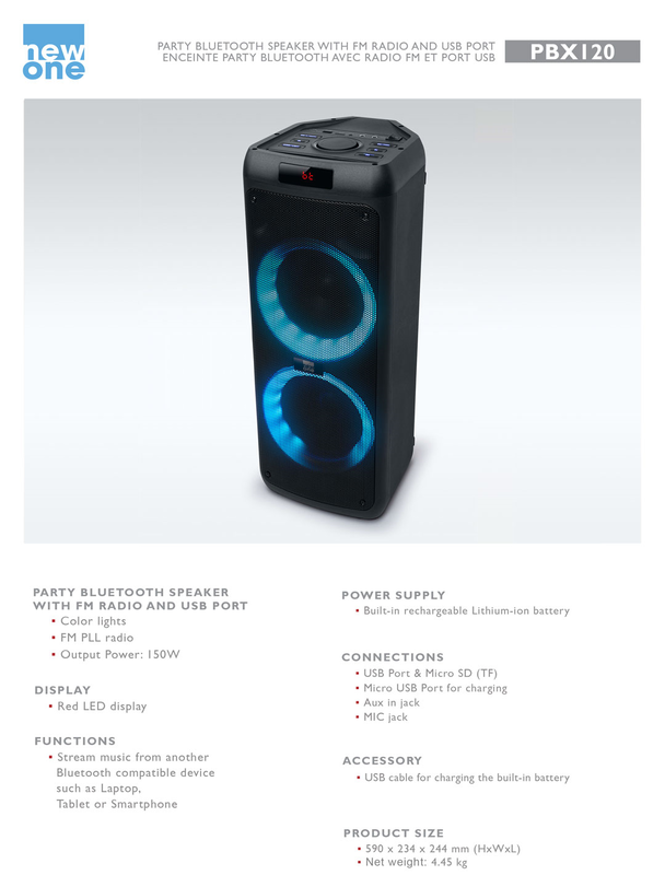 New one pbx120 party box - 150 watt, , medium-null