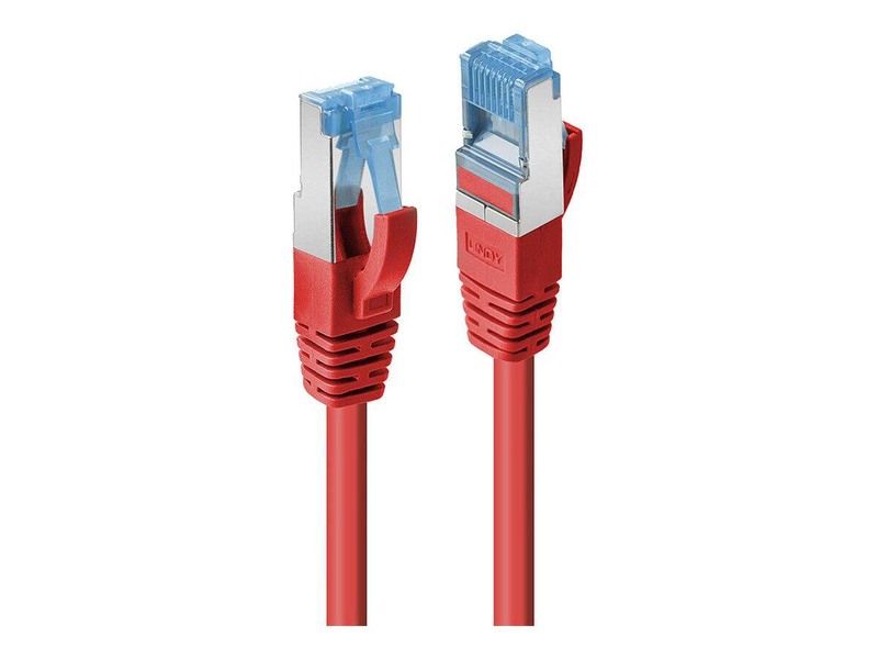 Lindy - patch cable - rj-45 (m) to rj-45 (m) - 2 m - sftp, pimf - cat 6a - halogen-free, molded, snagless - red-null