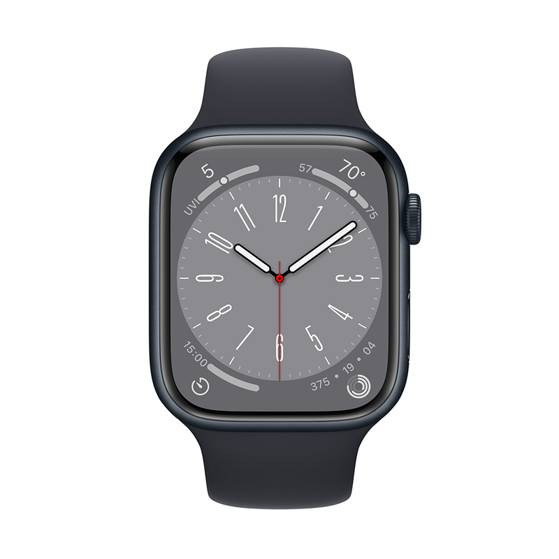 Product image: Watch series 8 GPS + cellular 45mm midnight aluminium case with midnight sport band regular-null