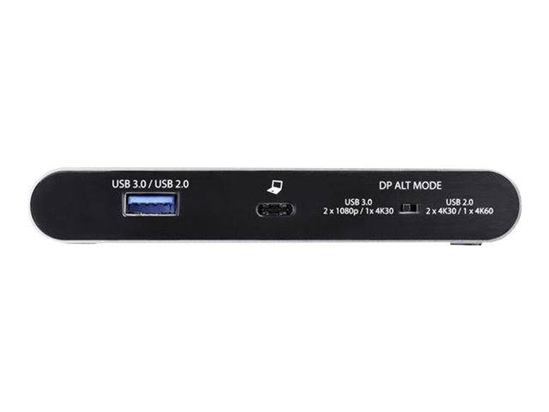 Startech dk30c2dagpd USB-c multiport adapter &mdash; dual 4k displayport, 100w pd 3.0, gigabit ethernet, 2x USB-a, black-null