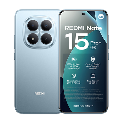 Xiaomi Redmi note 15 pro + 8GB ram 256GB, Glacier Blue, medium