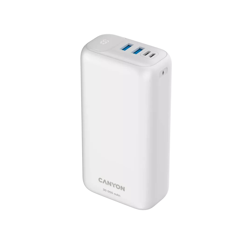 Canyon power bank 30000mAh 20w with 2 USB-a and Type-C ports quick charge 3.0, , medium-null