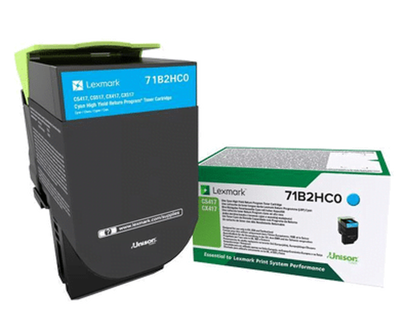 Lexmark toner 71b2hc0 high capacity cyan, , medium-null