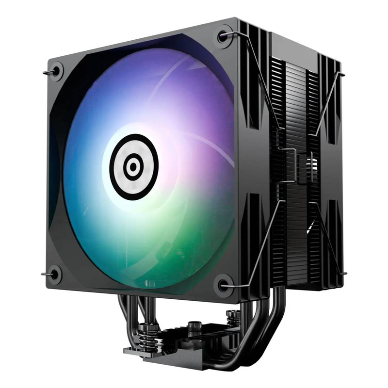 Enermax ets-t41 digital argb ets-t41d-argb single-tower CPU cooler 250w 4 heatpipes dual 120mm argb display black-null