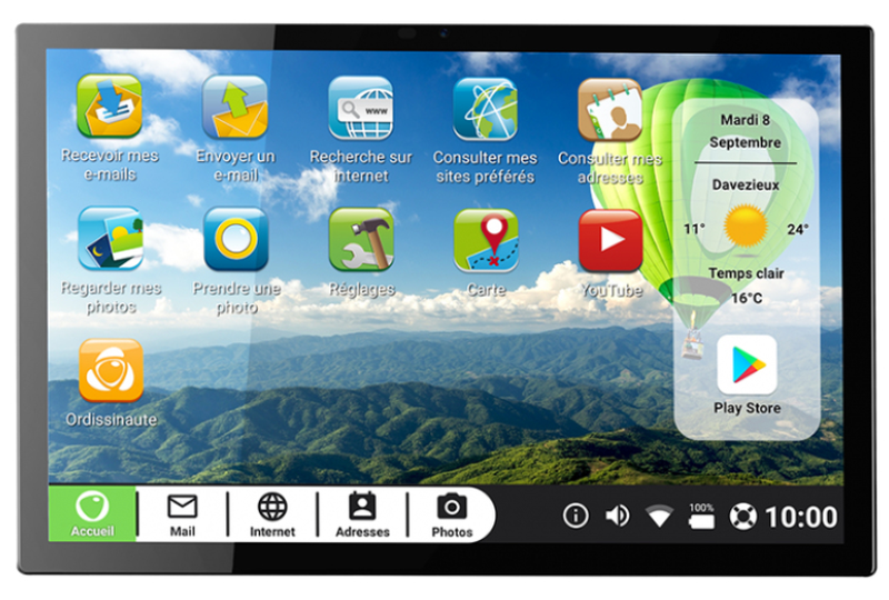 Ordissimo celia art0418 tablet for seniors 10.1" FHD 4GB 64GB 4G lte 6000mAh android 10 easy interface black-null