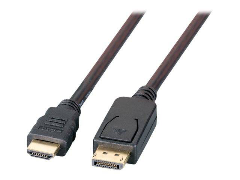 Efb-elektronik / adapter cable / displayport male locking to HDMI male / 1 m / shielded / black / molded, 1080p support-null