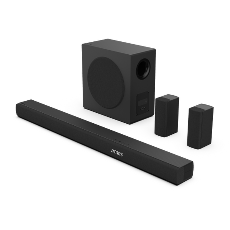 Hisense soundbar ax5100q 5.1 ch, 580w, hi-concerto, dolby atmos, dts:x, semi wireless rear surround speakers-null